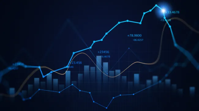 blue graph of line
